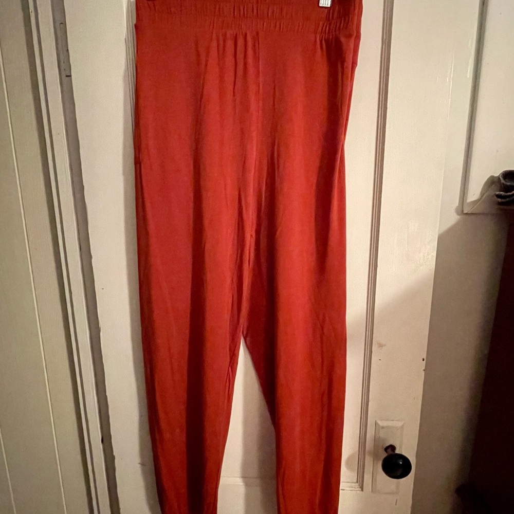 NWOT AnyBody Burnt Orange, incredibly soft, stretchy, joggers, with cuffs, in 4X